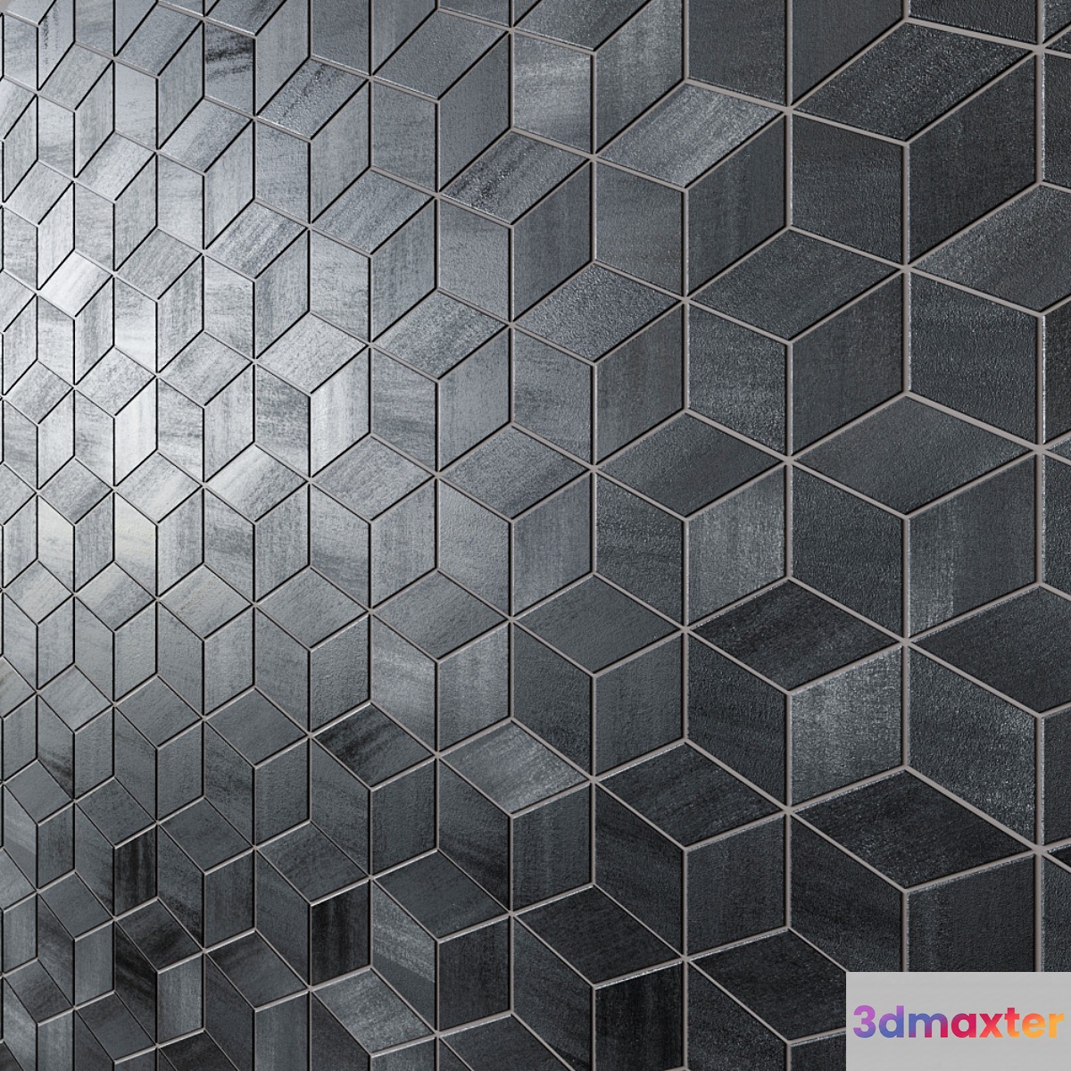 ATLAS CONCORDE MEK Mosaico Esagono 4 options 3D Max
