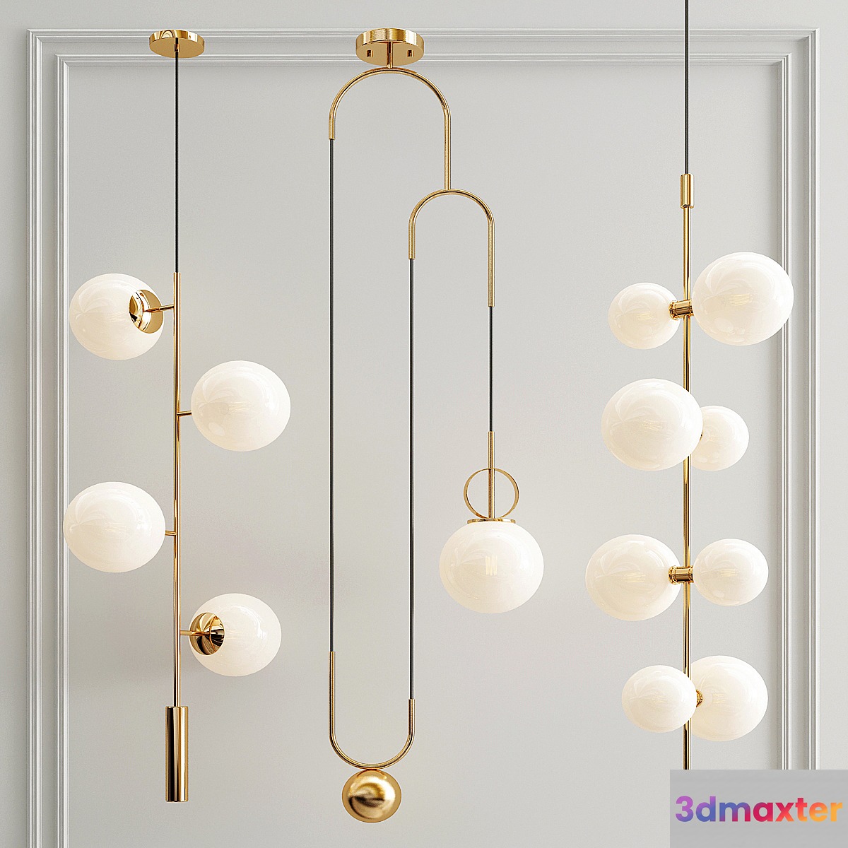 Exclusive Pendant - 3 types 3D Max