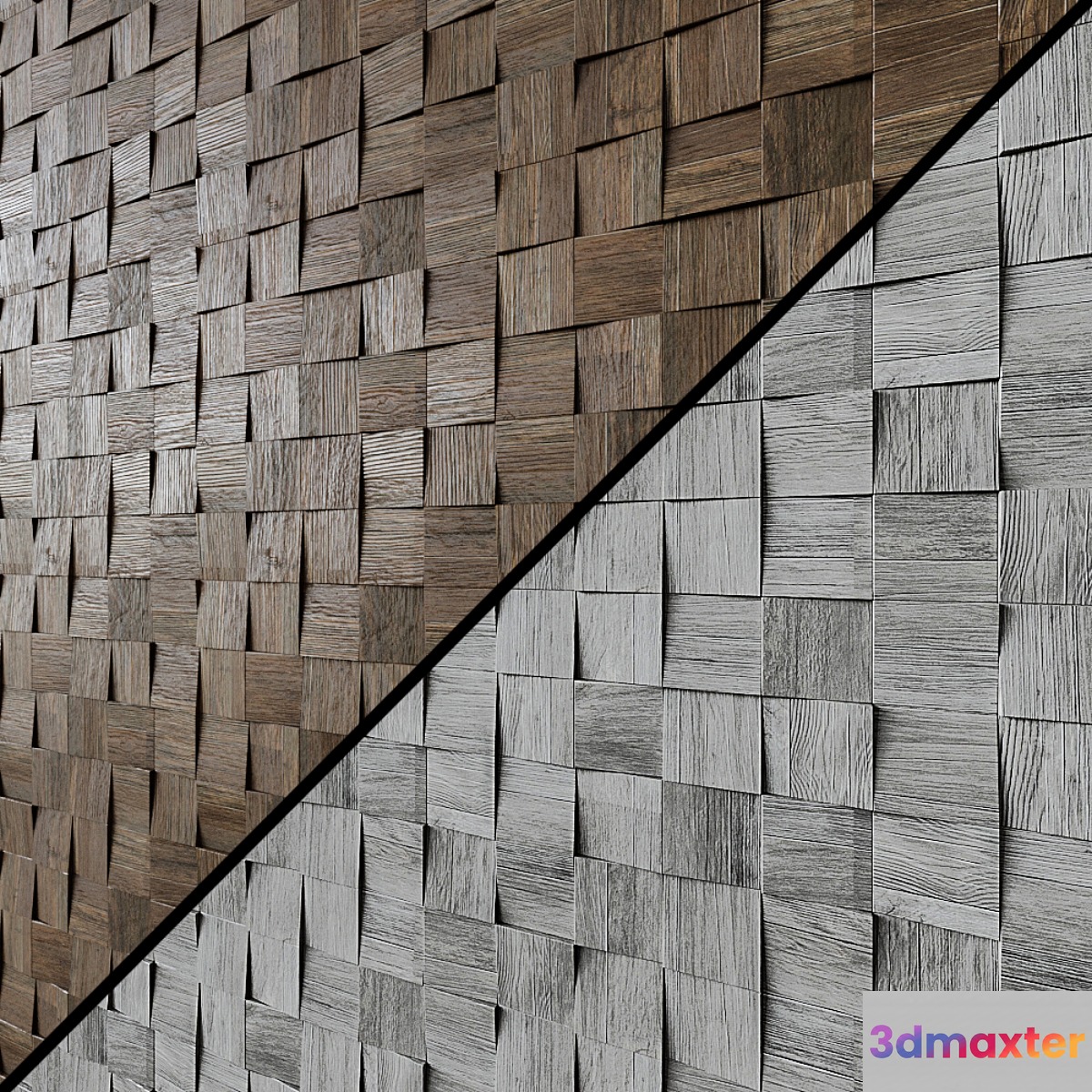 Wall mosaic Axi Mosaico 3D 6 variants 3D Max