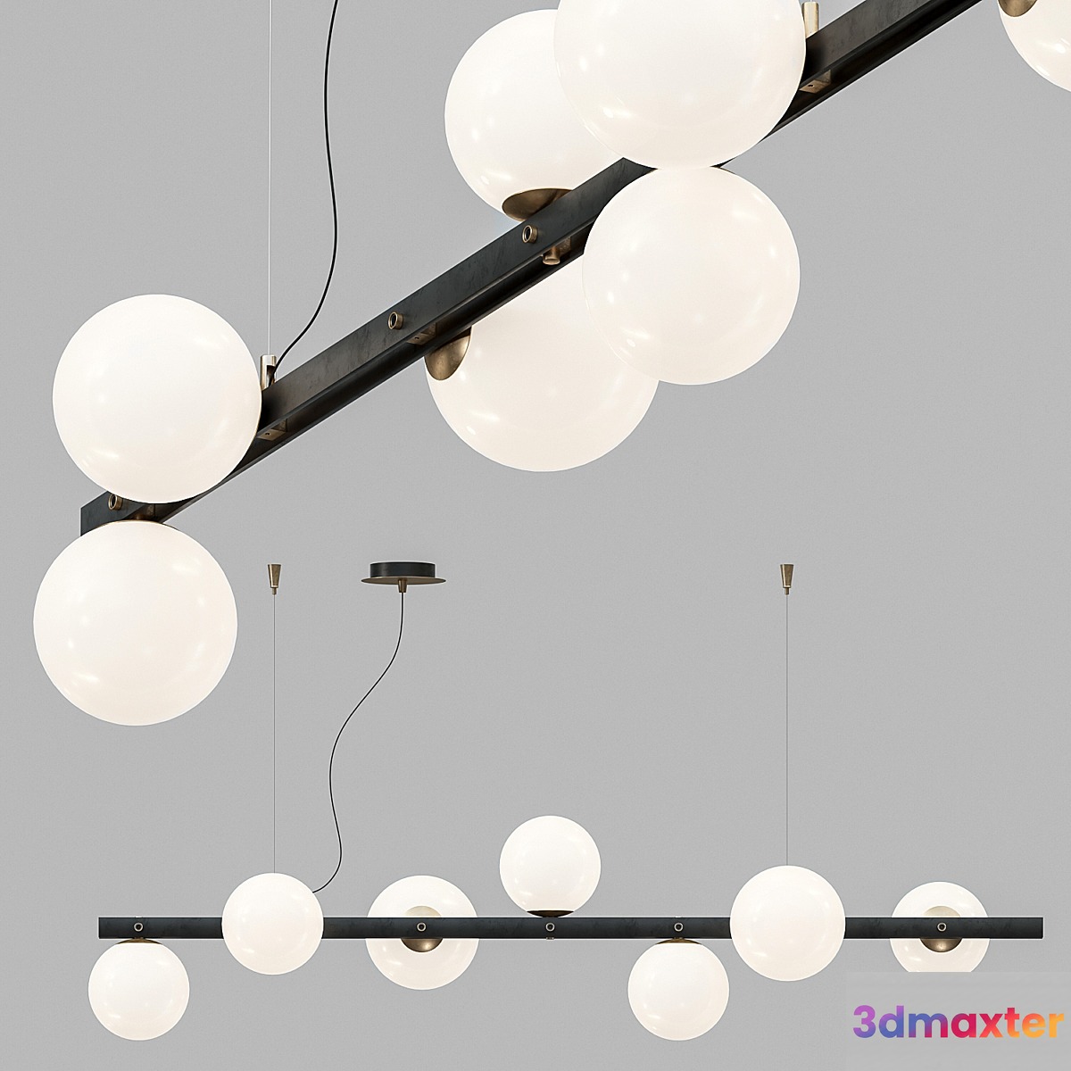 Cattelan italia planeta ceiling lamp 3D Max