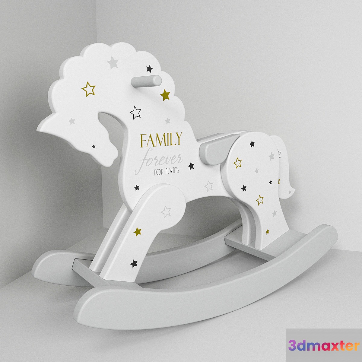 Wood horse 02 3D Max