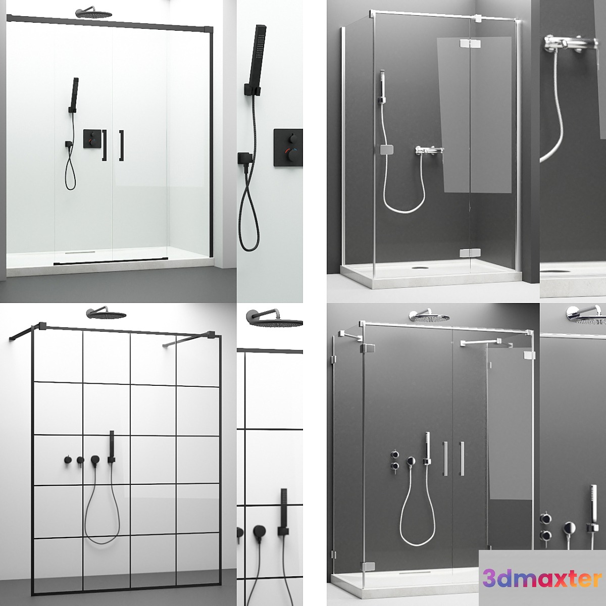 Radaway shower set + Grohe appliances 3D Max