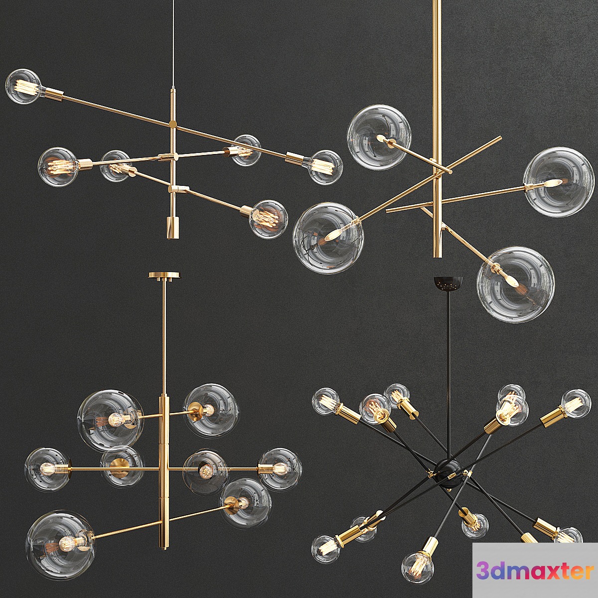 Modern lighting collection 3D Max