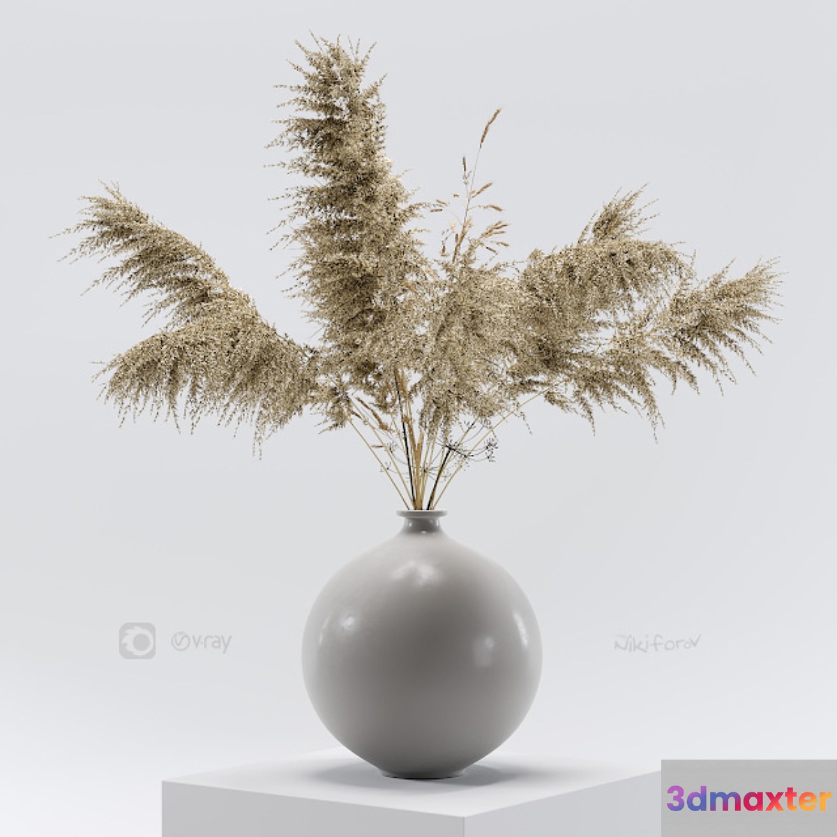 Vase with dried flowers 0001 - No.2