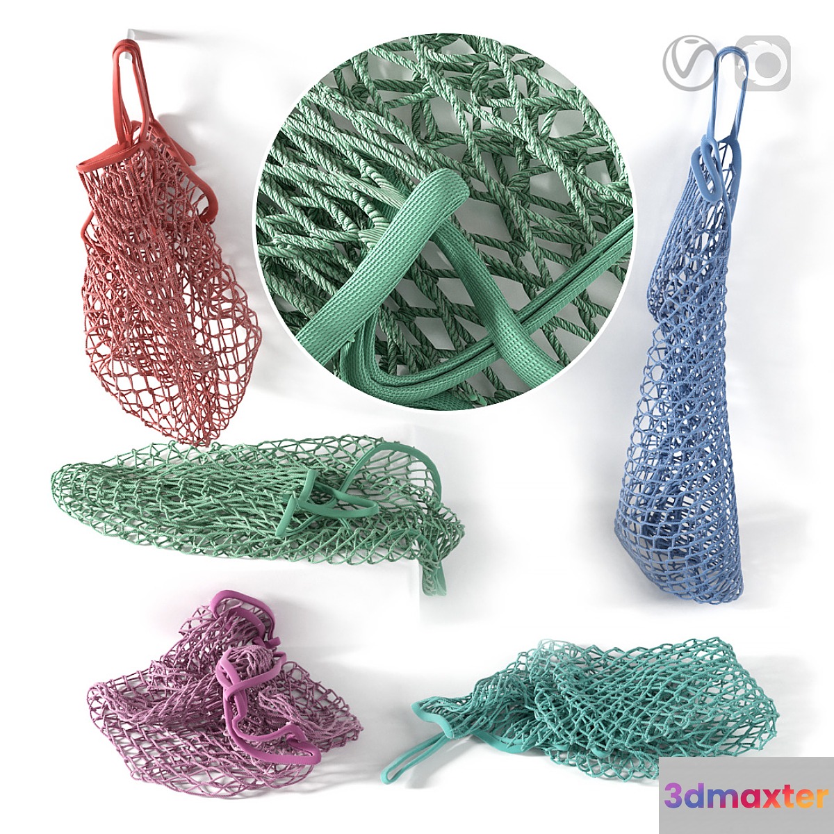Empty string bags 3D Max
