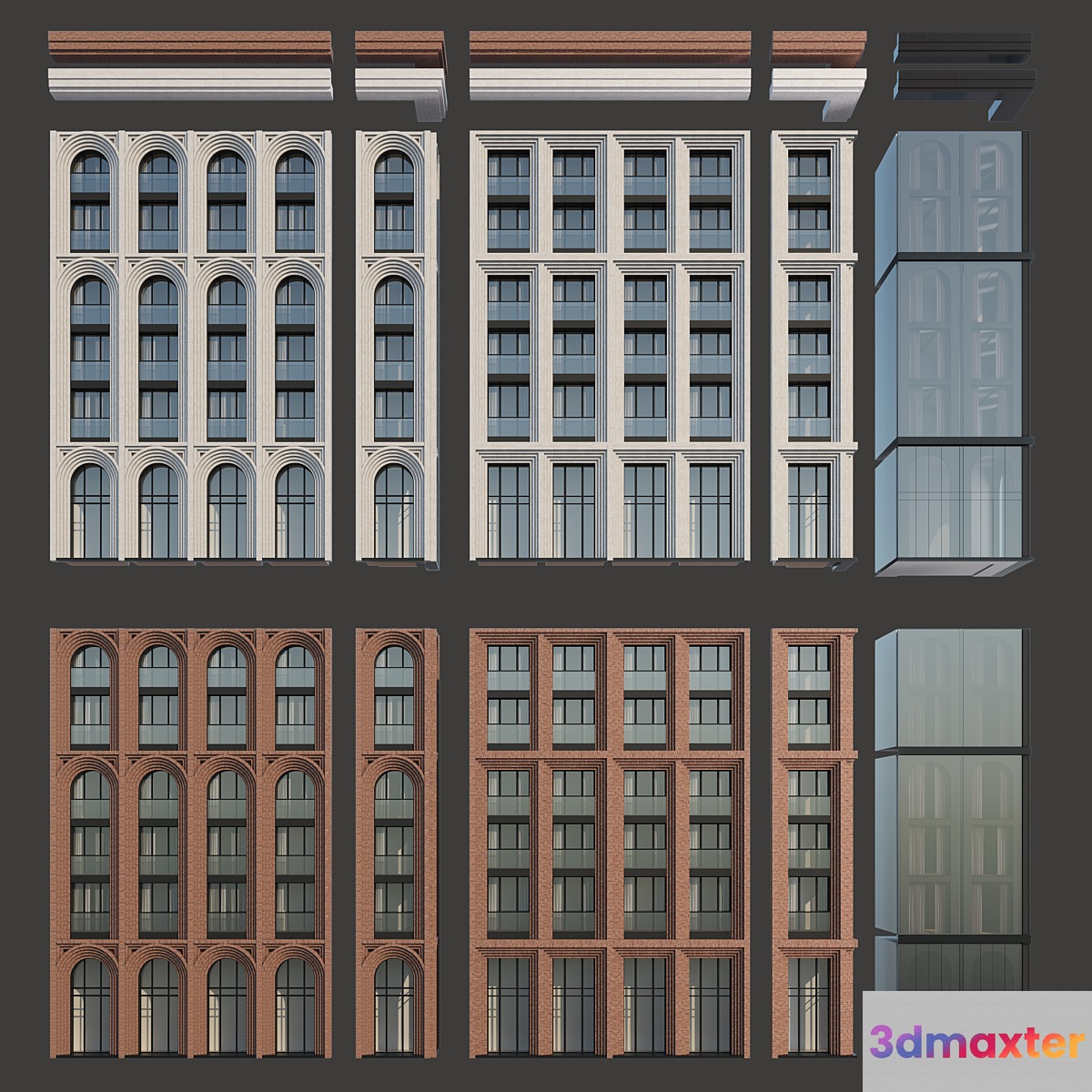 Architectural facades # 2 3D Max Architectural facades # 2 3D Max