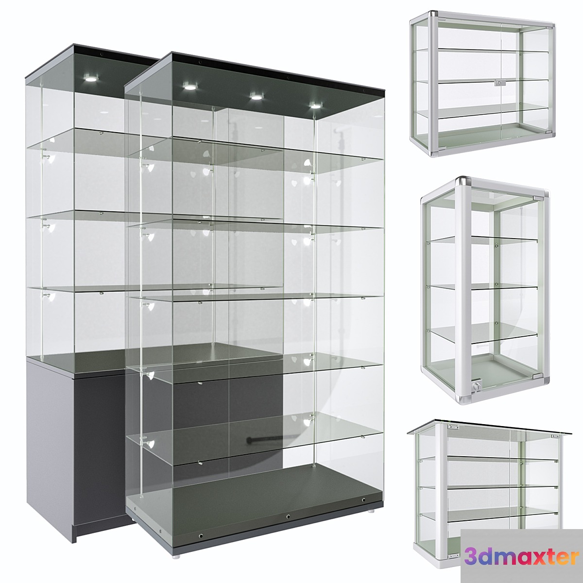 Glass shelves 3D Max