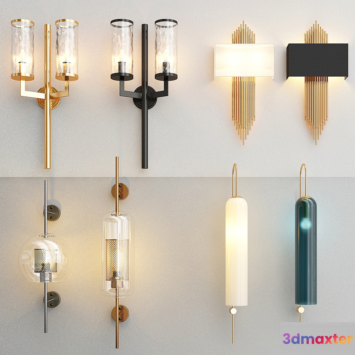 Wall lamp collection 3D Max