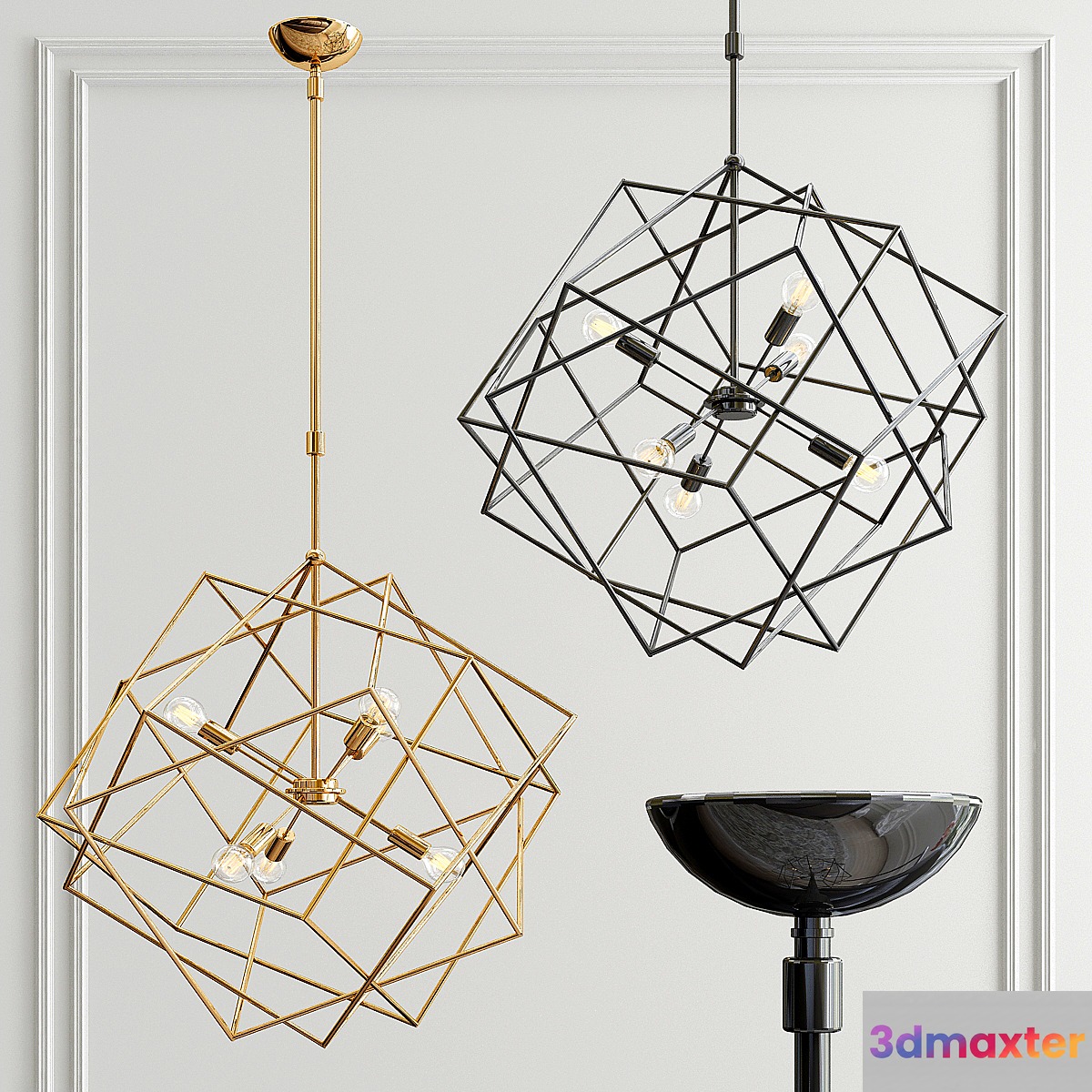 Currey & company chandelier 3D Max
