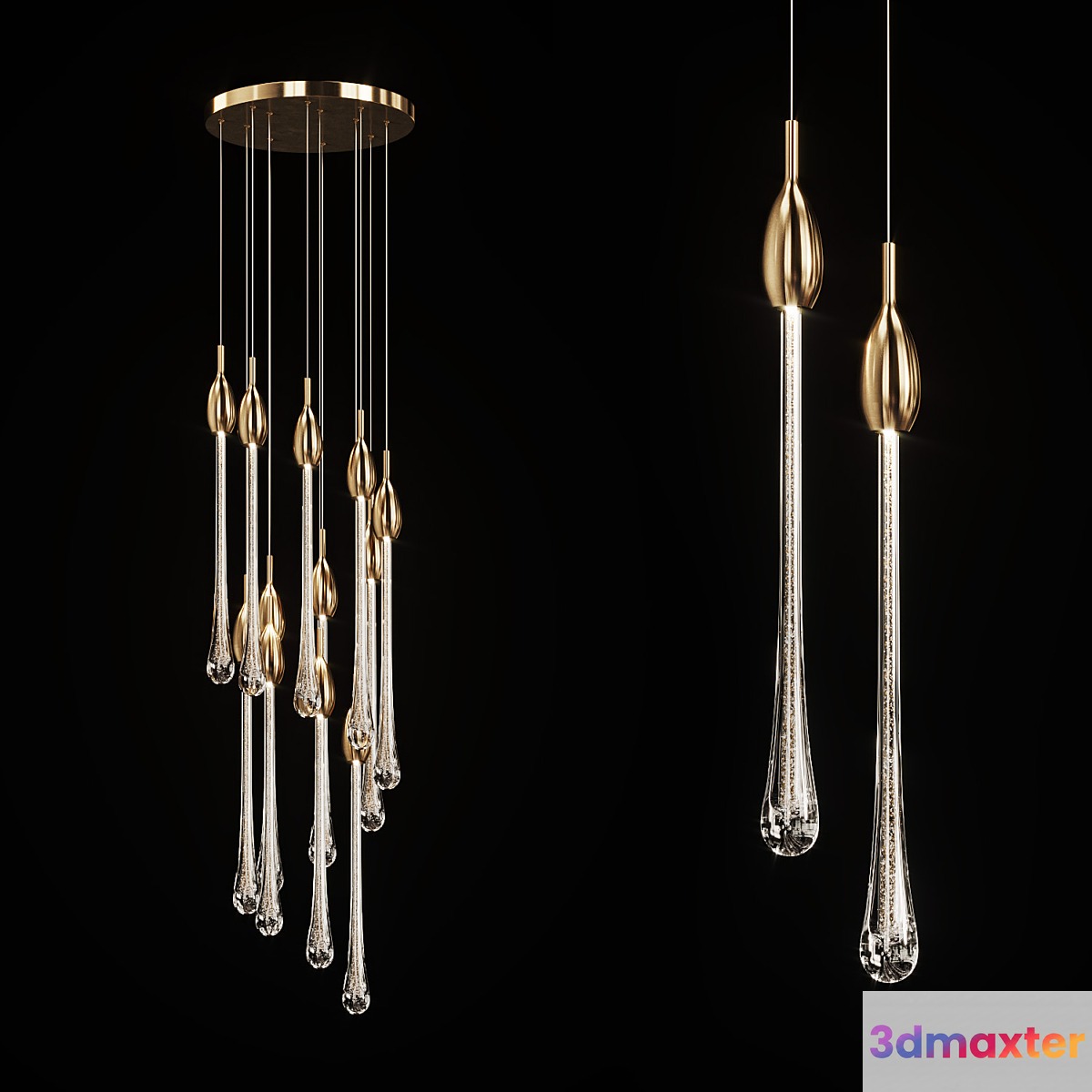 Drop shaped pendant lamp FIAL B