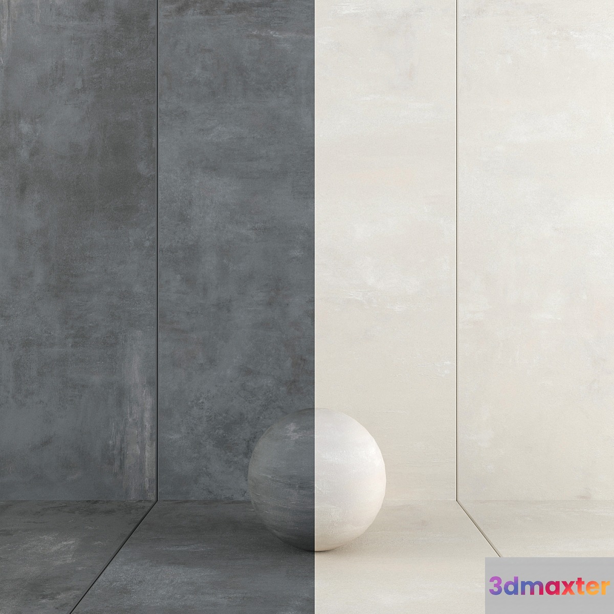 Wall Tiles 346 Smoke + White 3D Max
