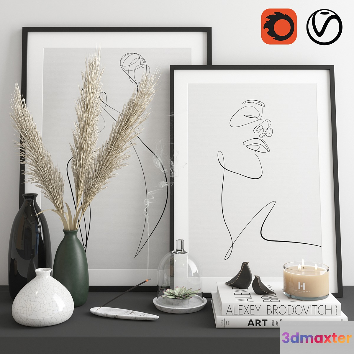 Decorative Set 01 3D Max