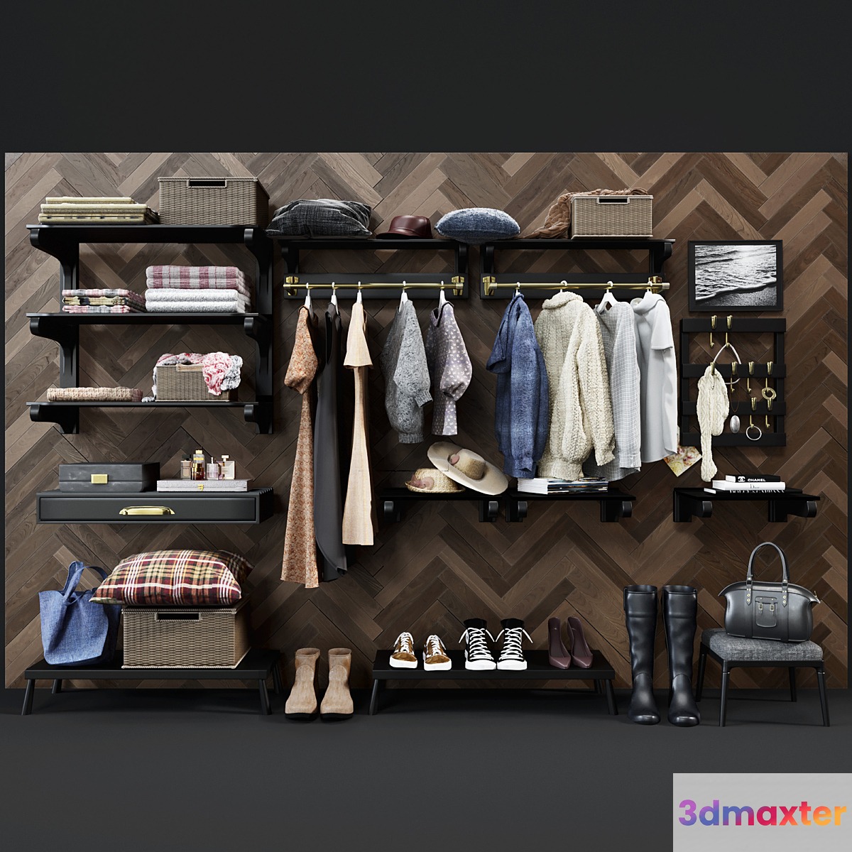 Hallway Pottery Barn Declan Closet Accessories Black