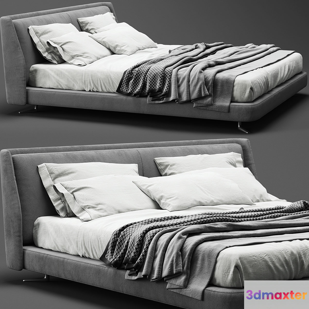 Minotti spencer bed 3D Max
