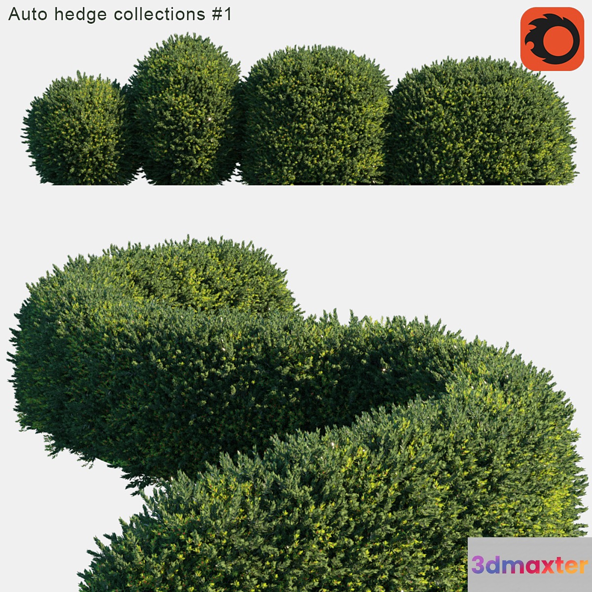 Auto hedge collections # 1 3D Max