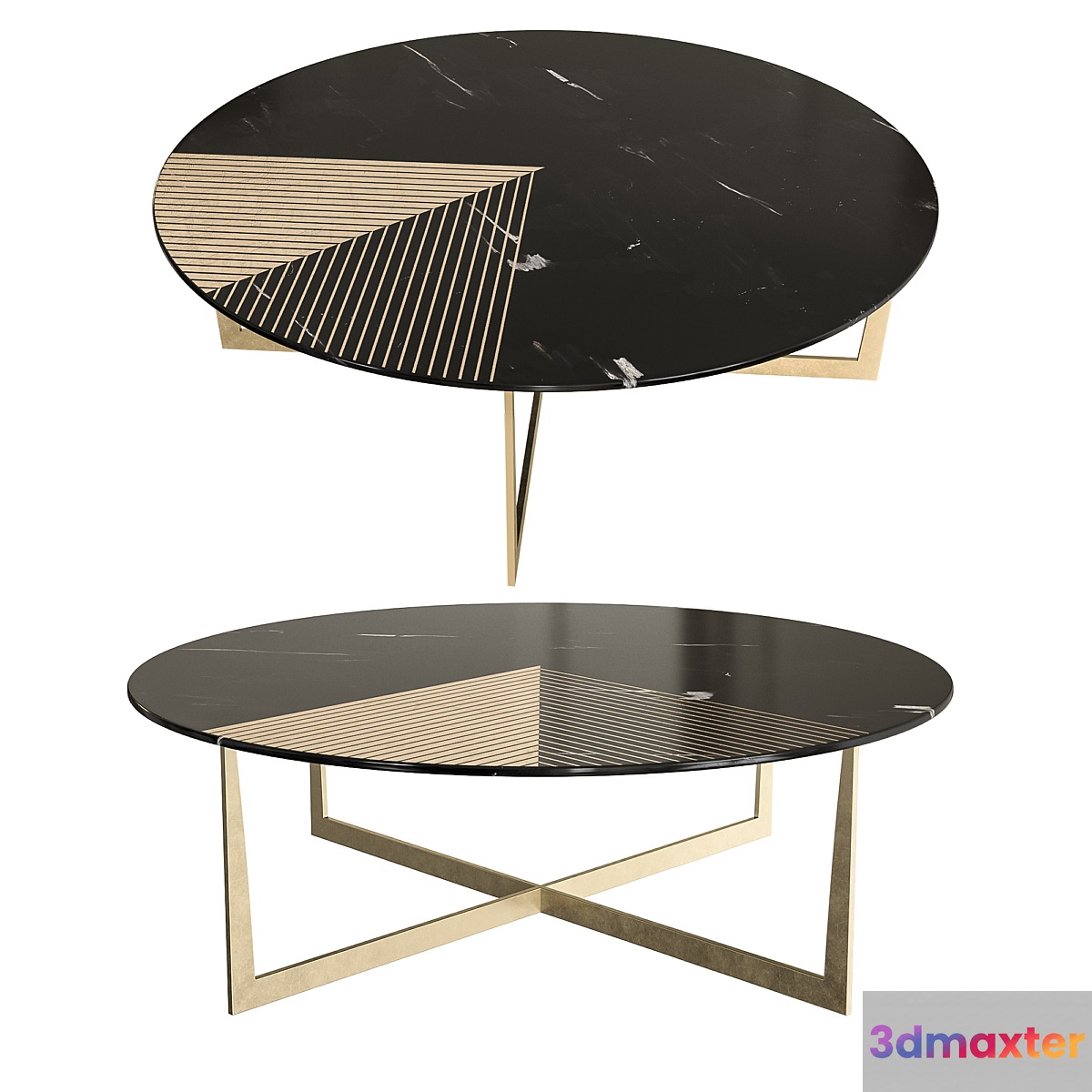 Alex Mint Gold Radius Coffee Tables