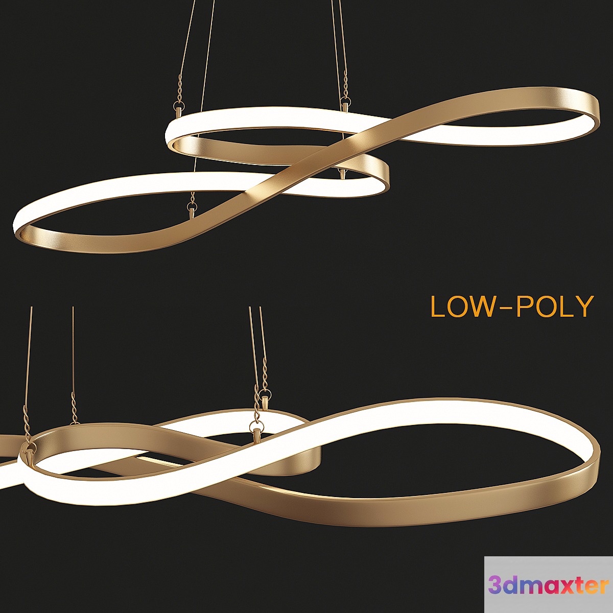 Minimalism DIY Hanging Modern Led - No.2 3D Max