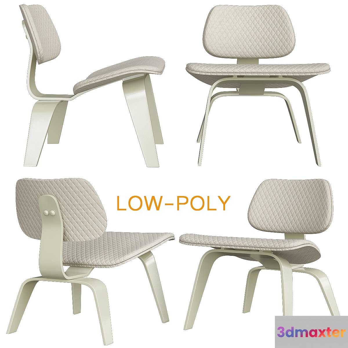 Eames Upholstered Molded Plywood Lounge Chair