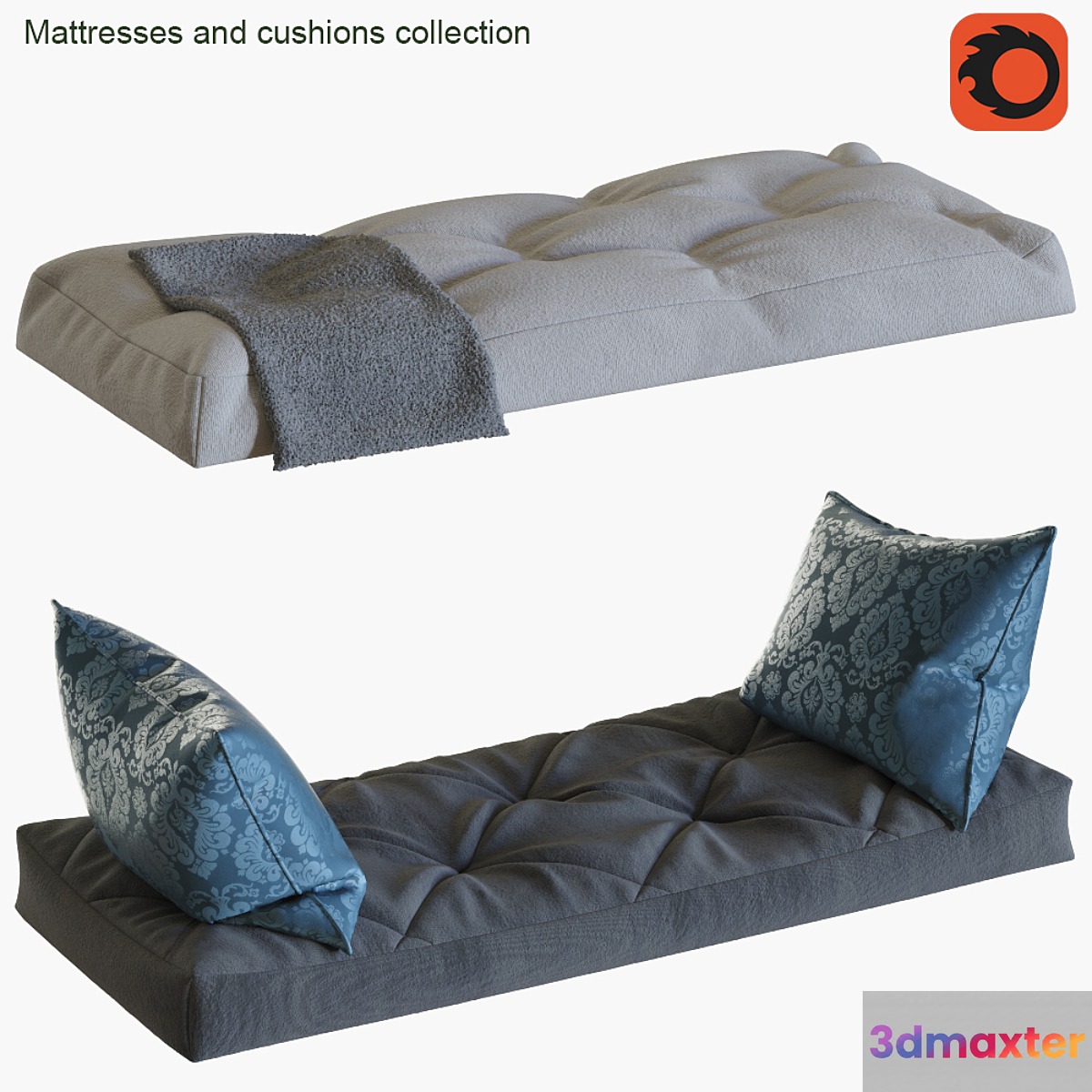 Mattresses and cushions collection # 1 3D Max