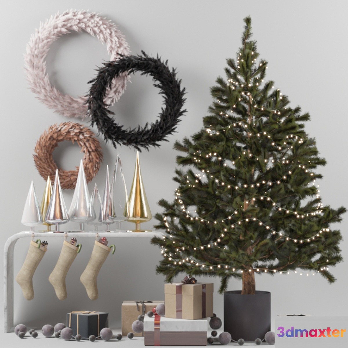 Christmas set 3D Max