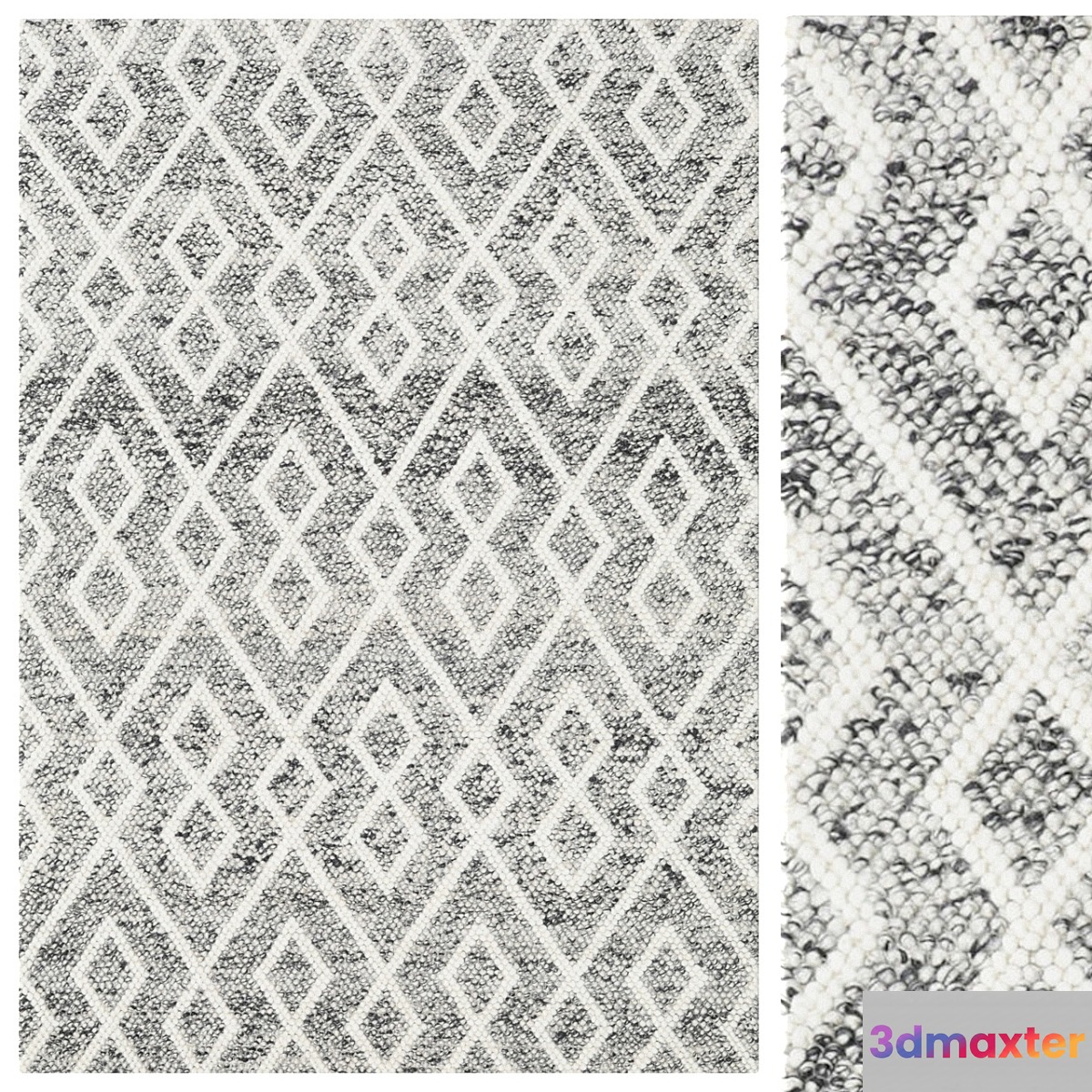 Carpet Hudson - Melange Black - No.2