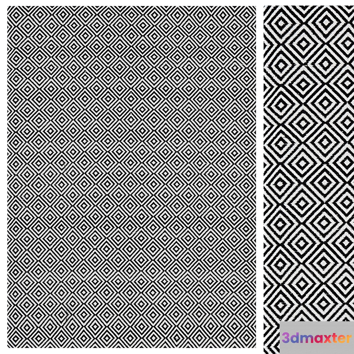 Diamond Super Soft Modern Rug 3D Max