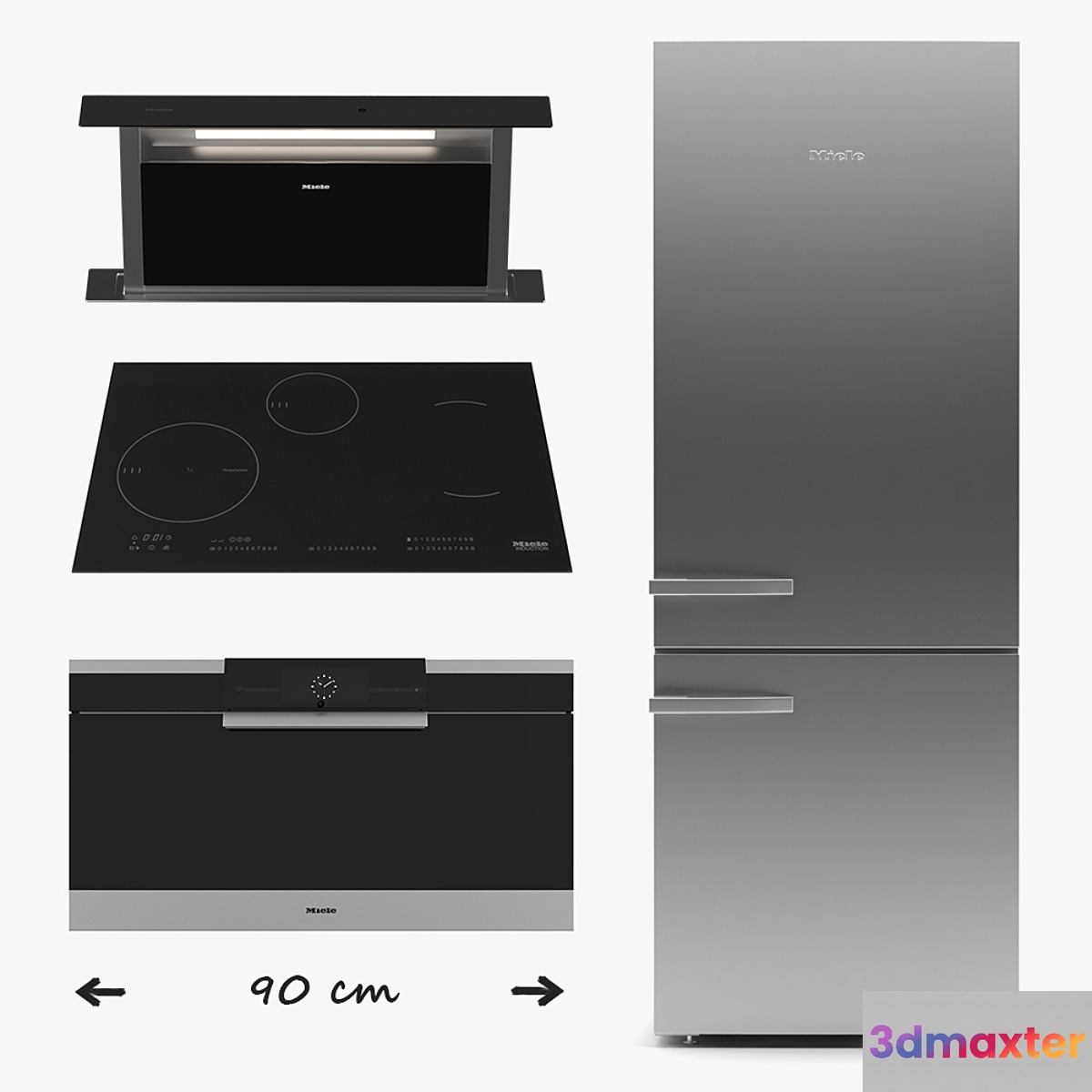 Set of household appliances Miele 01 3D Max