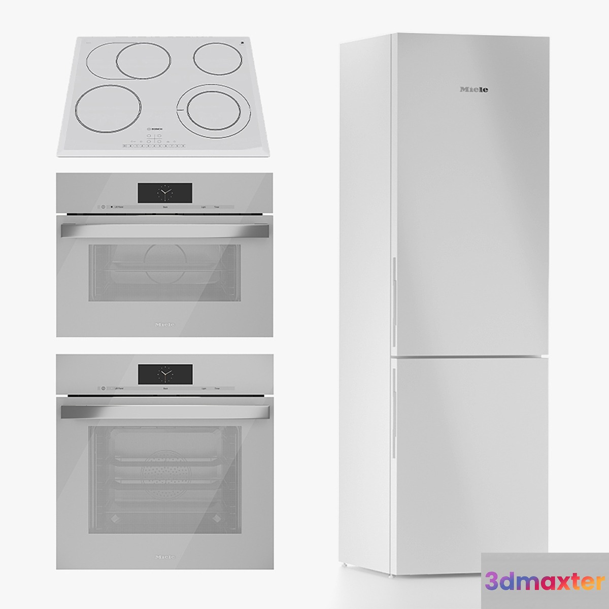 Set of household appliances Miele Bosch 03 3D Max