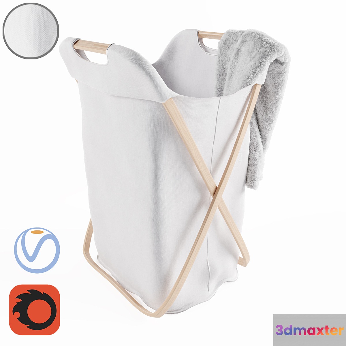 Butterfly Laundry Basket 3D Max