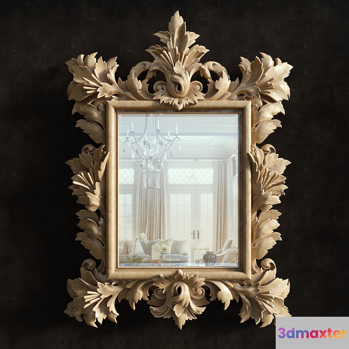 Carved mirror - No.4