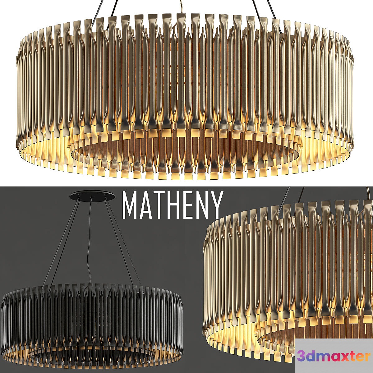 Matheny Chandelier By Delightfull Gold 3D Max