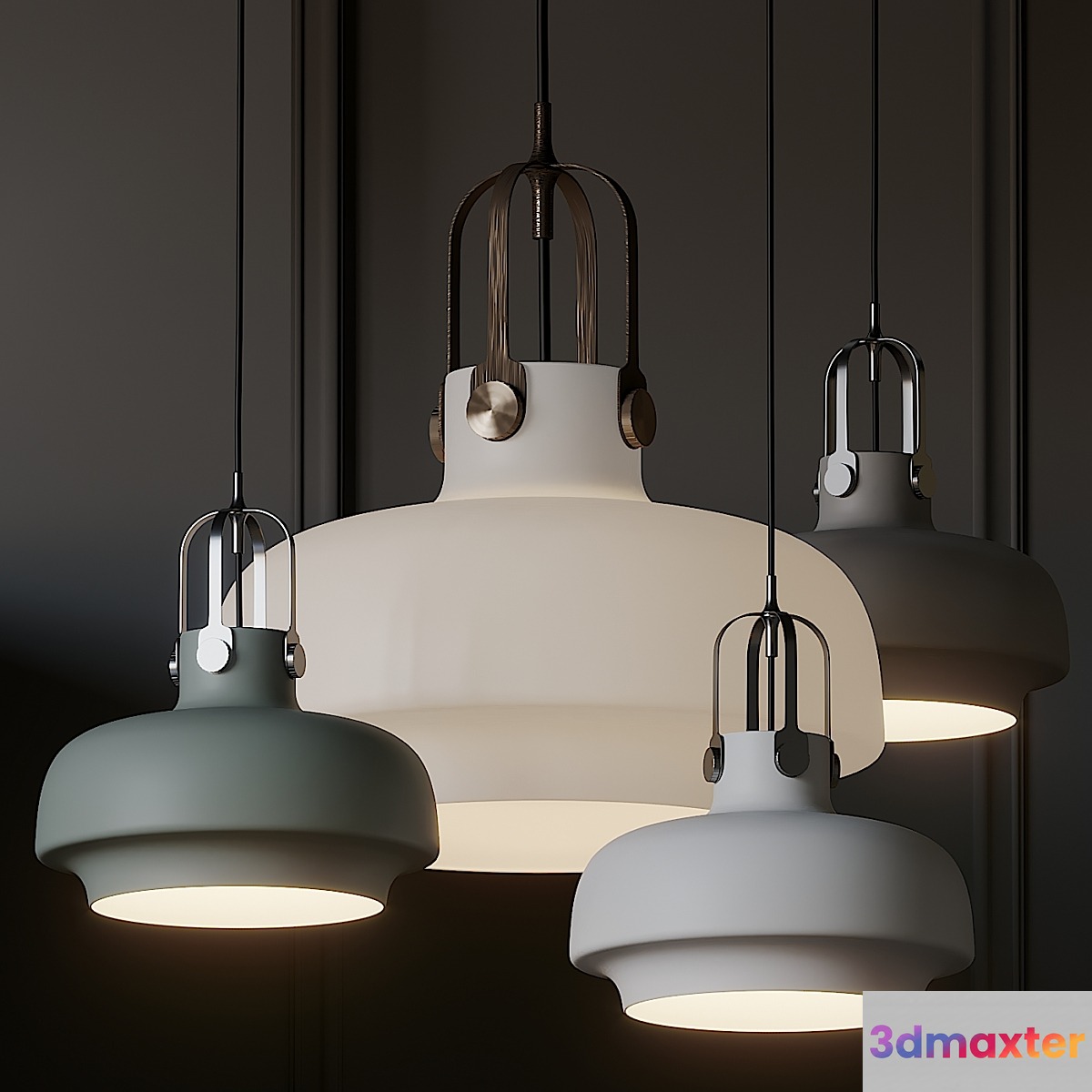 Moleta Munro COPENHAGEN PENDANT LIGHTS 2 Size 3D Max
