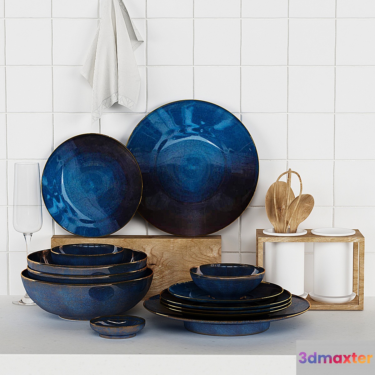 Kitchen decorative set 3D Max