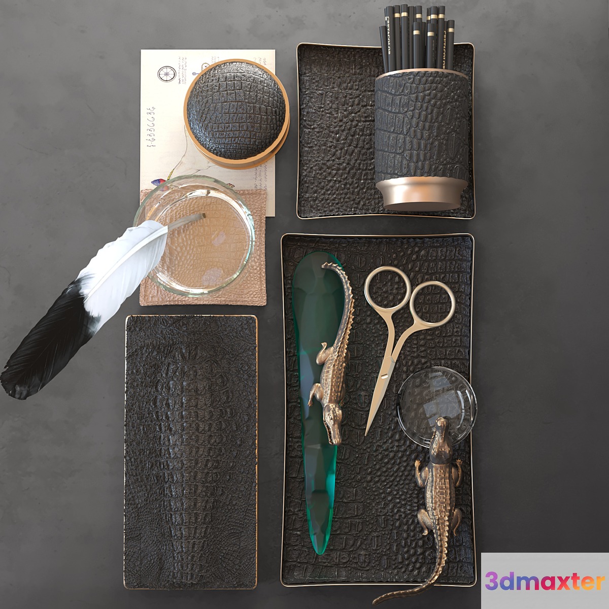 Office accessories. Leather - No.4