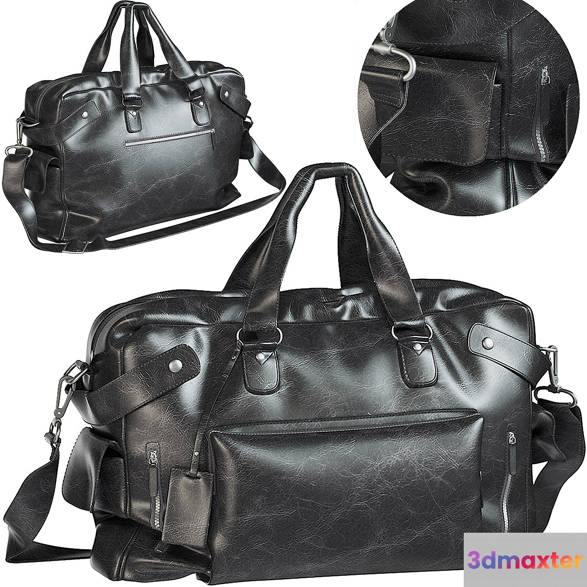Leather bag 3D Max