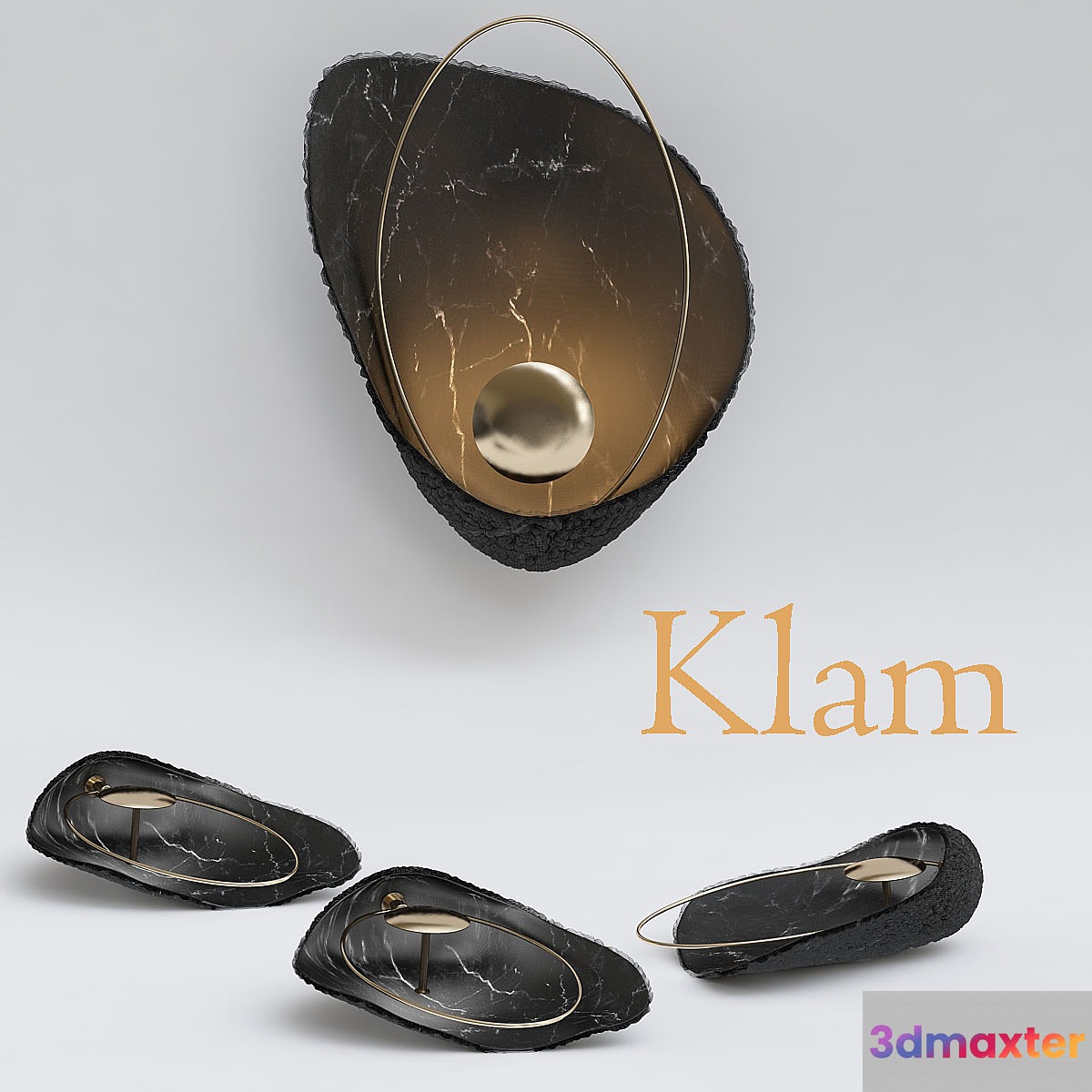 Clam_black 3D Max