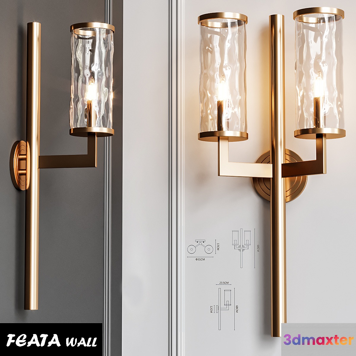 feata wall 3D Max