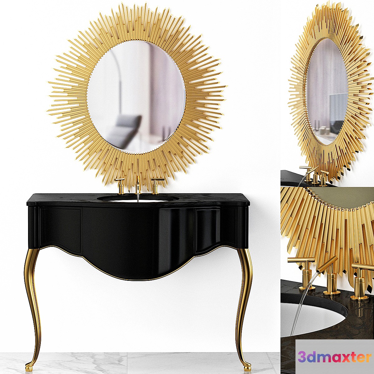 Art deco bathroom - luks marbella 3D Max