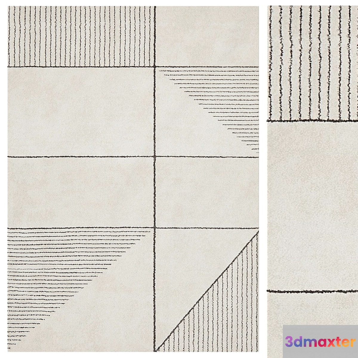 Winthorpe modern rug 3D Max