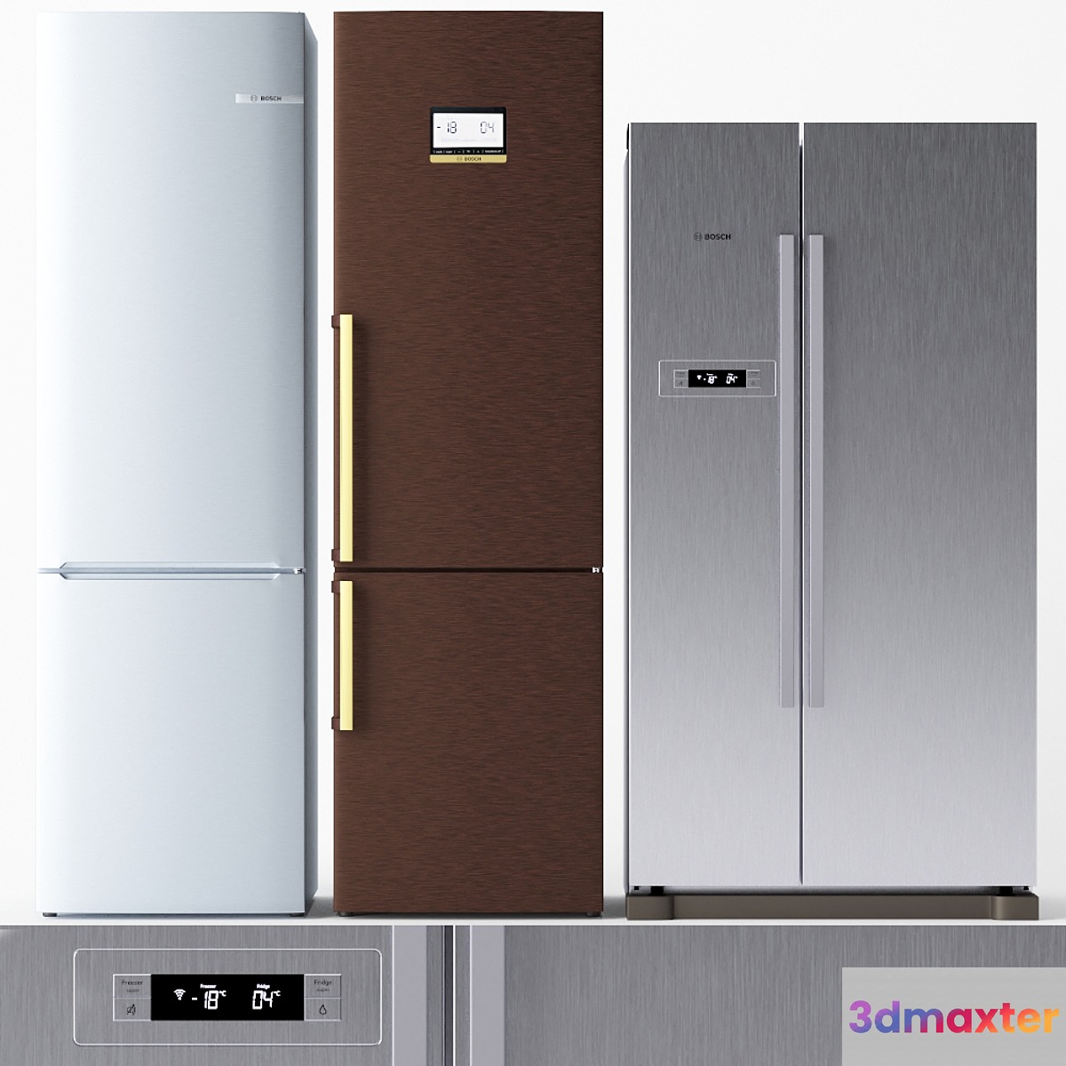 Set of refrigerators BOSCH 2 3D Max