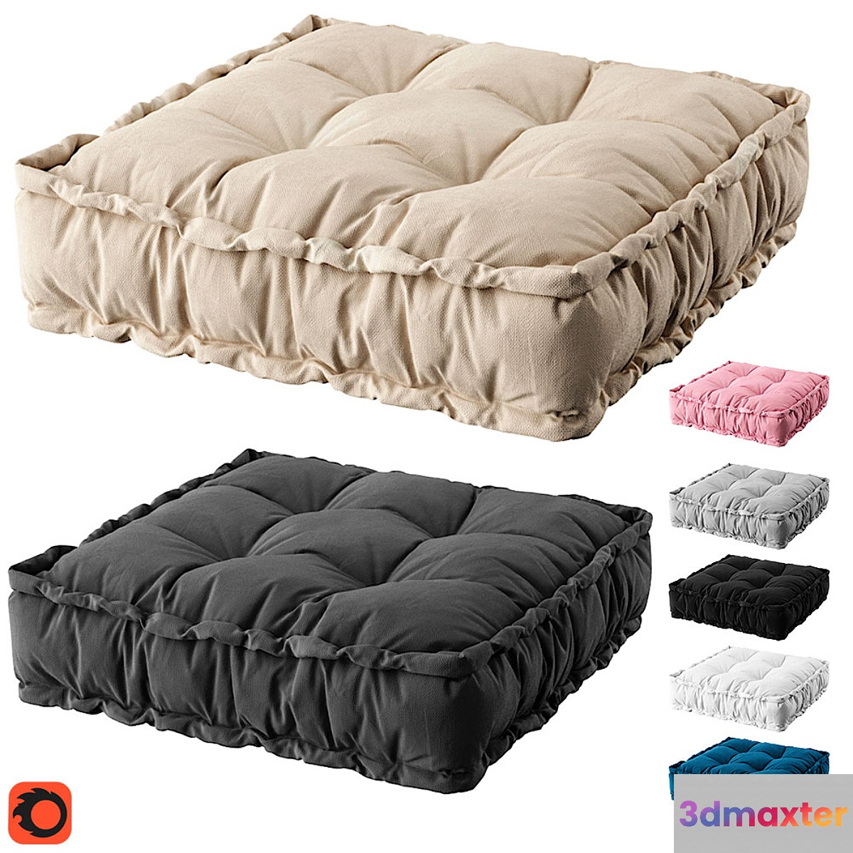 Modern futon pillow