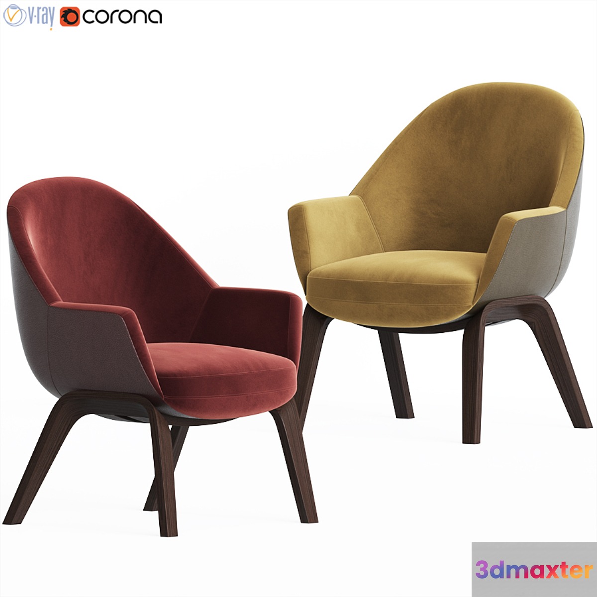 Thonet fabric easy chair with armrests