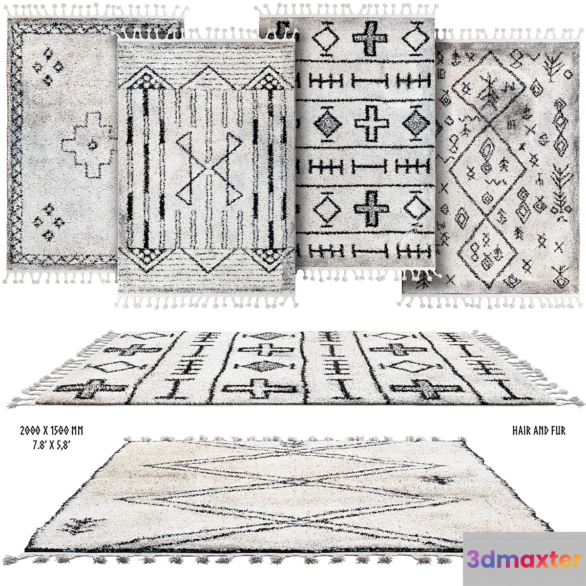 Scandinavian rugs set - No.4