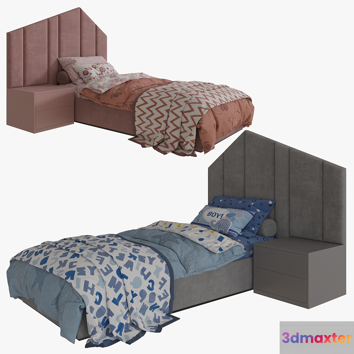 Single Beds 01 GIRLS and BOY