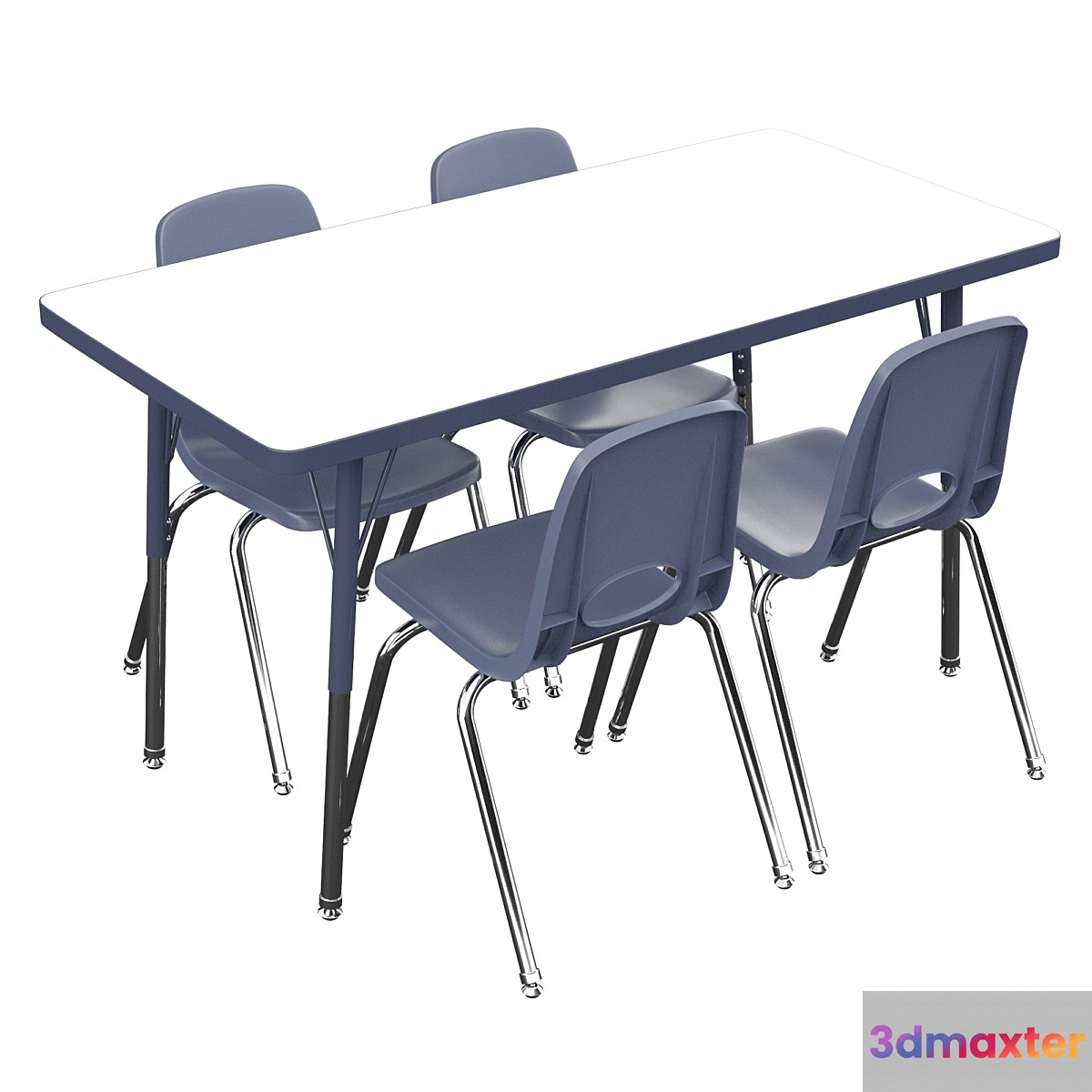 5 Piece Rectangular Activity Table & Chair Set