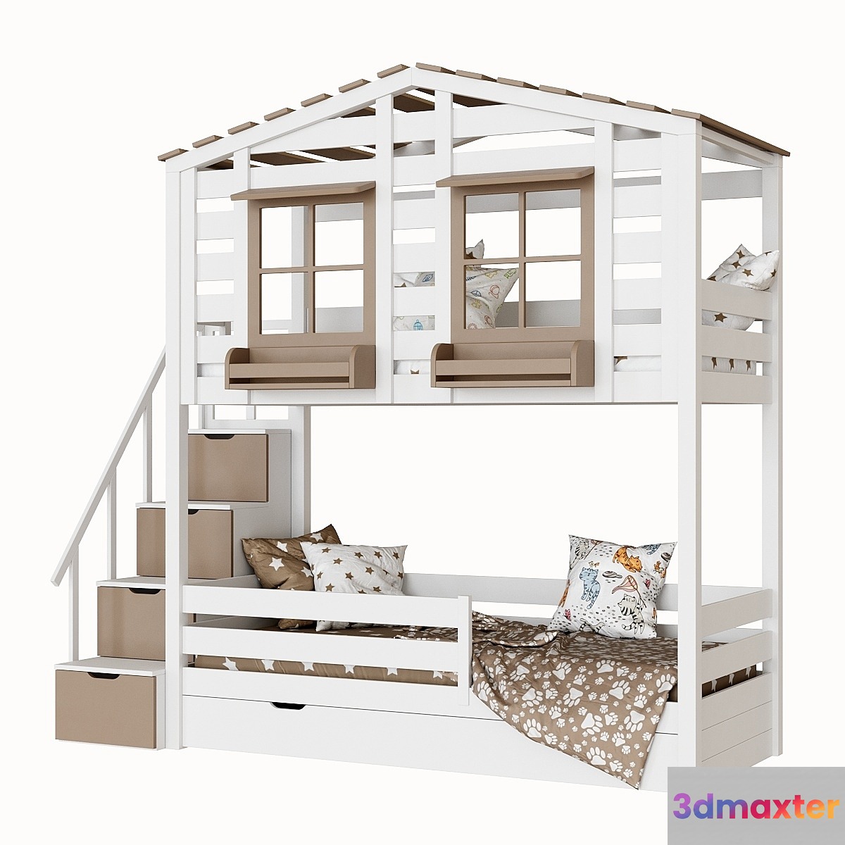 Children's 2-level bed lodge Bilbao