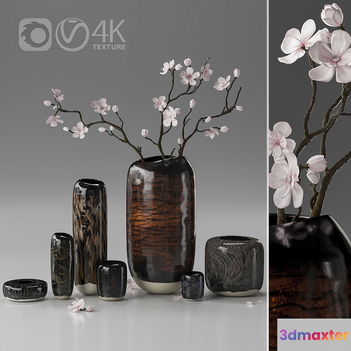 Ceramic vase decor set - No.2