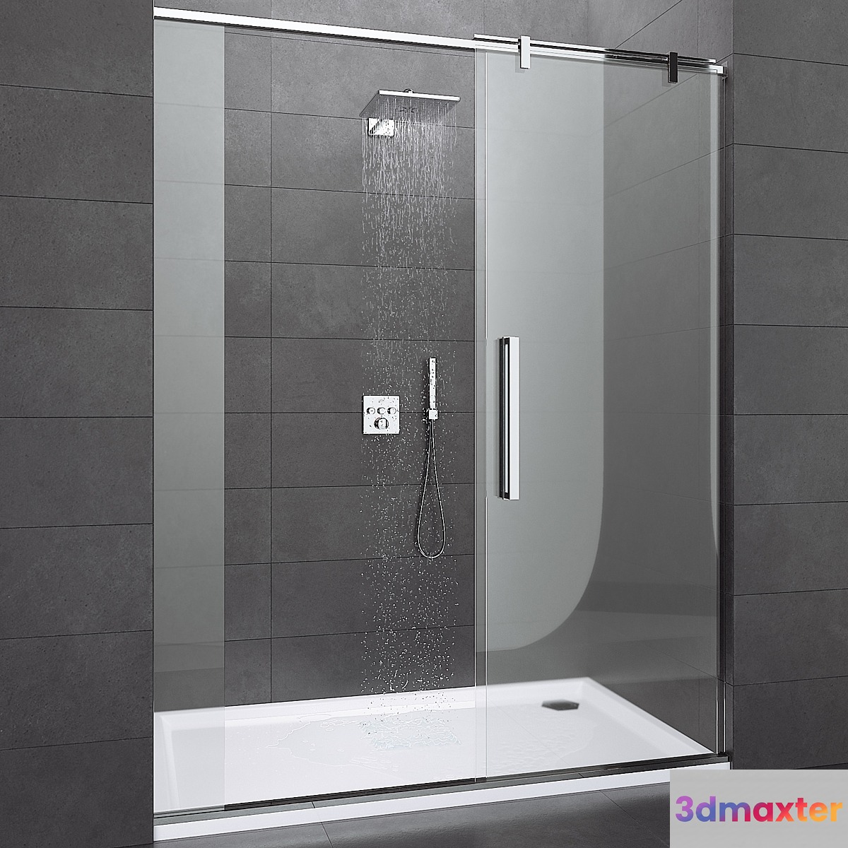 Shower Room and Grohe Set 01 3D Max