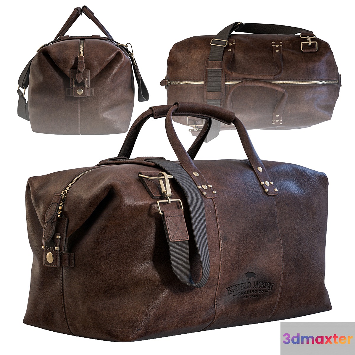 WALKER LEATHER WEEKEND BAG 3D Max