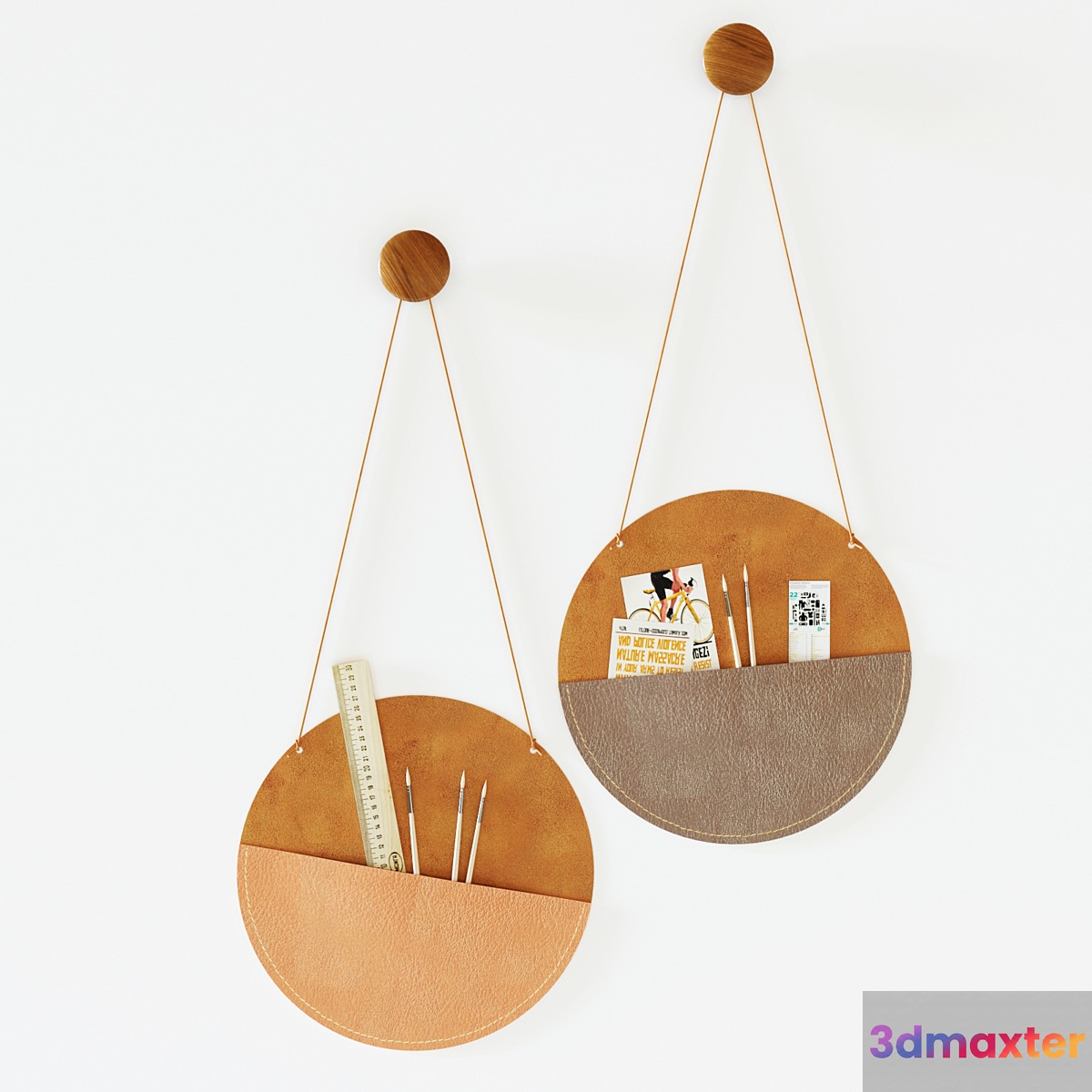 Leather wall pocket 3D Max